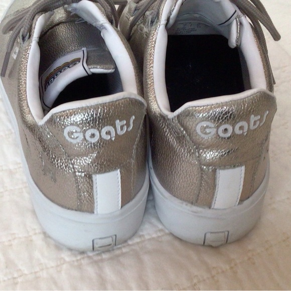 Goats Metallic Silver Platform Sneakers, 7 - Picture 4 of 8